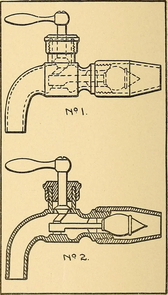 An illustration from Mechanical drawing for plumbers; a concise, comprehensive and practical treatise on the subject of mechanical drawing, 1910, leaf 63