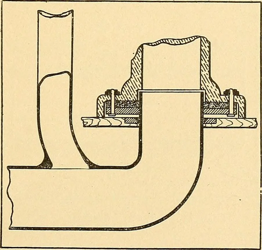 An illustration from Mechanical drawing for plumbers; a concise, comprehensive and practical treatise on the subject of mechanical drawing, 1910, leaf 64