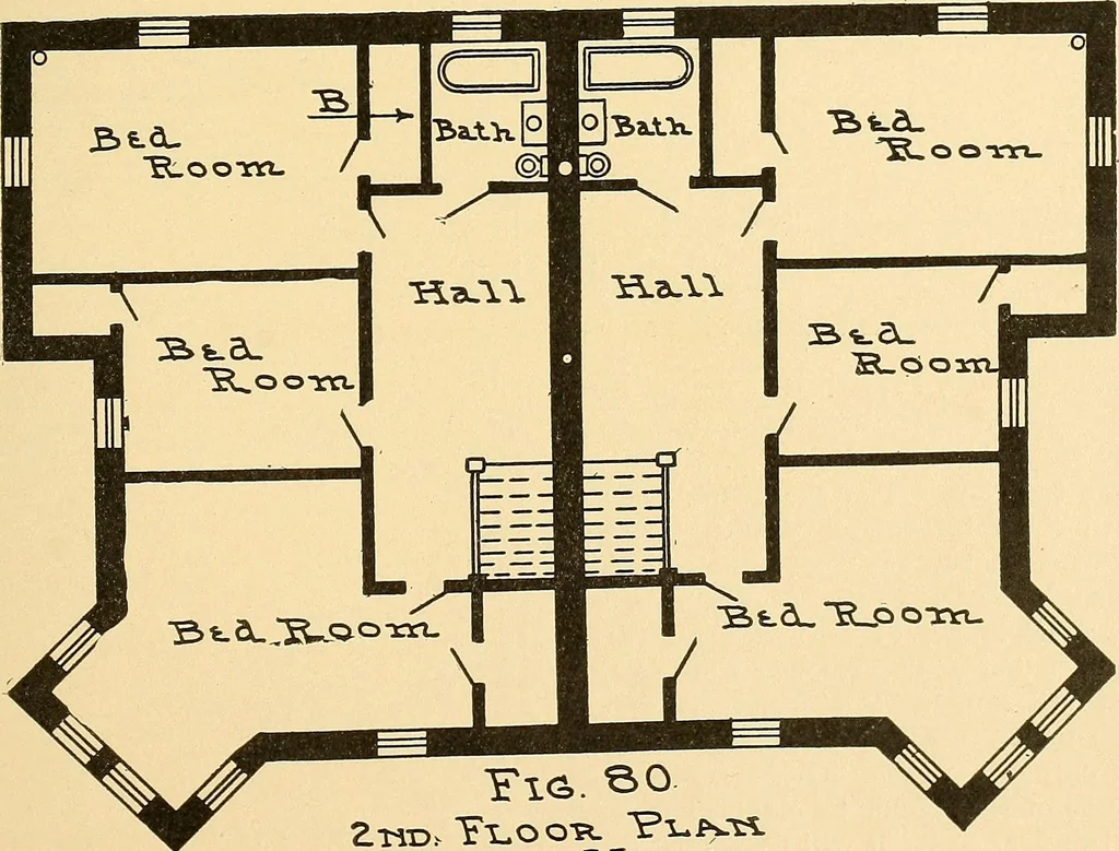 An illustration from Mechanical drawing for plumbers; a concise, comprehensive and practical treatise on the subject of mechanical drawing, 1910, leaf 74