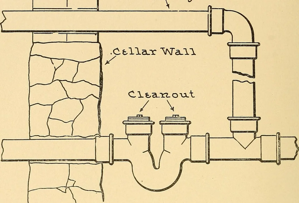 An illustration from Mechanical drawing for plumbers; a concise, comprehensive and practical treatise on the subject of mechanical drawing, 1910, leaf 79