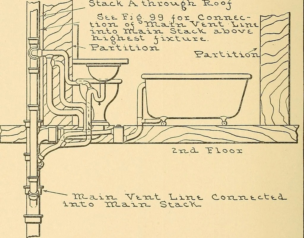 An illustration from Mechanical drawing for plumbers; a concise, comprehensive and practical treatise on the subject of mechanical drawing, 1910, leaf 87