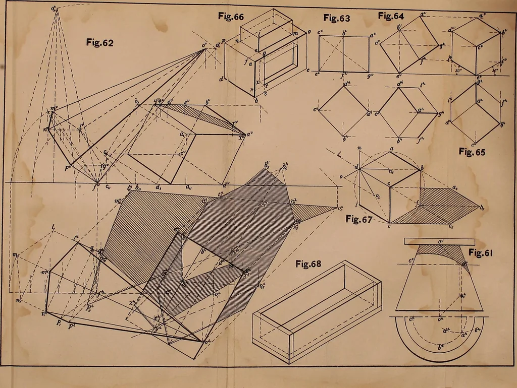 An illustration from Mechanical drawing. Prepared for the use of the students of the Massachusetts Institute of Technology, Boston, Mass, 1887, leaf 130