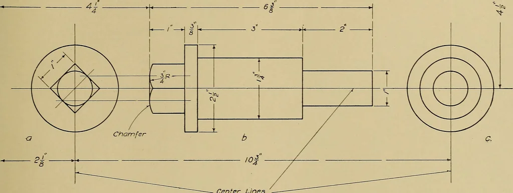 An illustration from Mechanical drawing for trade schools, 1911, leaf 16