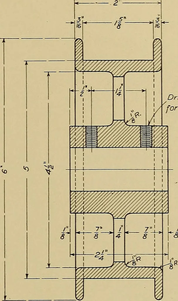 An illustration from Mechanical drawing for trade schools, 1911, leaf 38