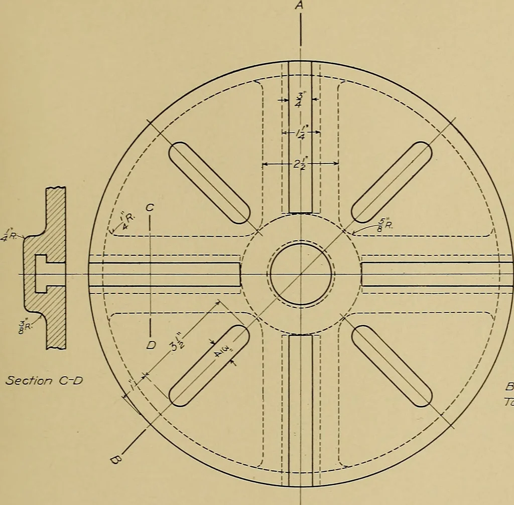 An illustration from Mechanical drawing for trade schools, 1911, leaf 42