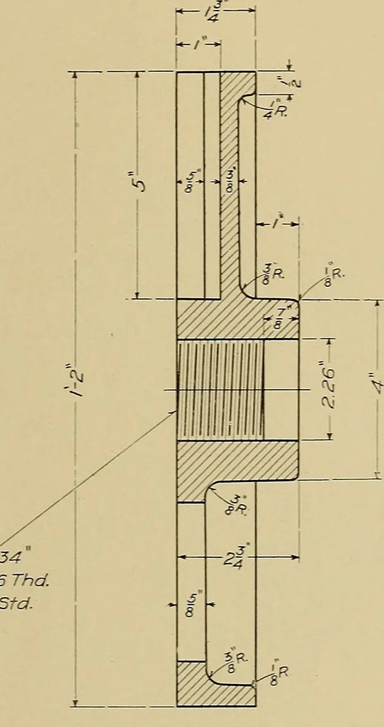 An illustration from Mechanical drawing for trade schools, 1911, leaf 42