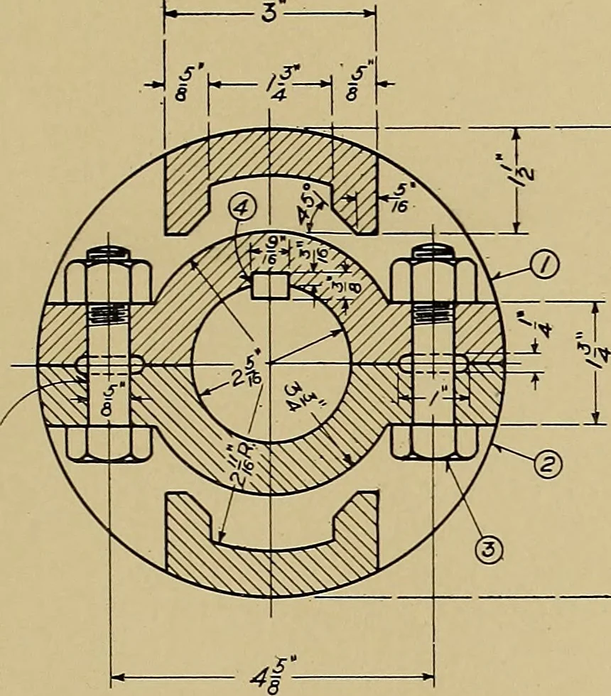 An illustration from Mechanical drawing for trade schools, 1911, leaf 46