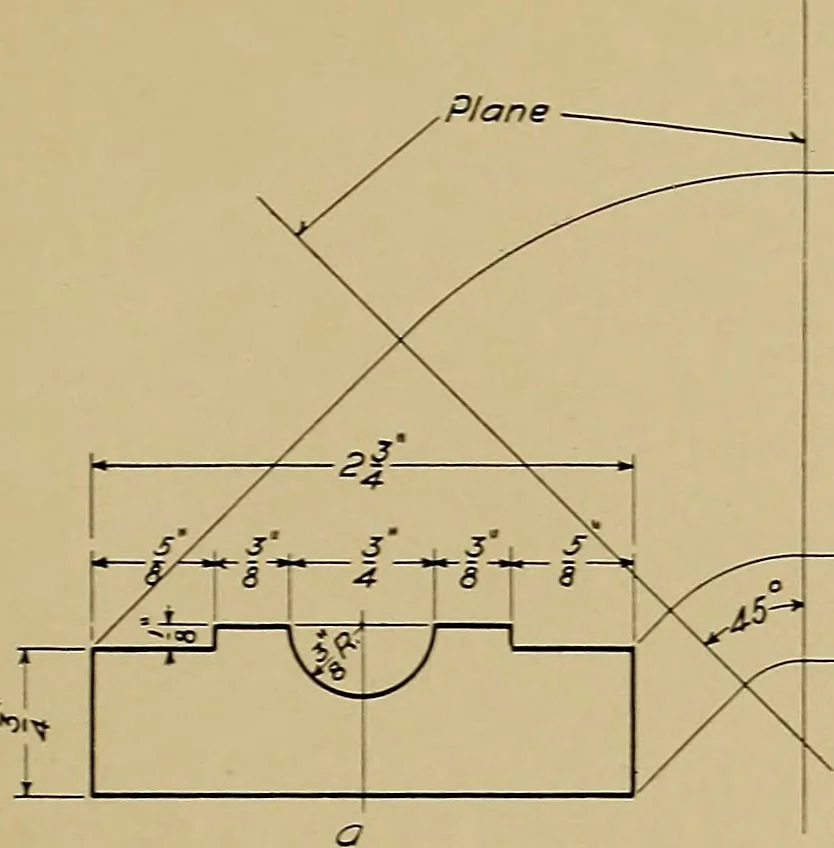 An illustration from Mechanical drawing for trade schools, 1911, leaf 48