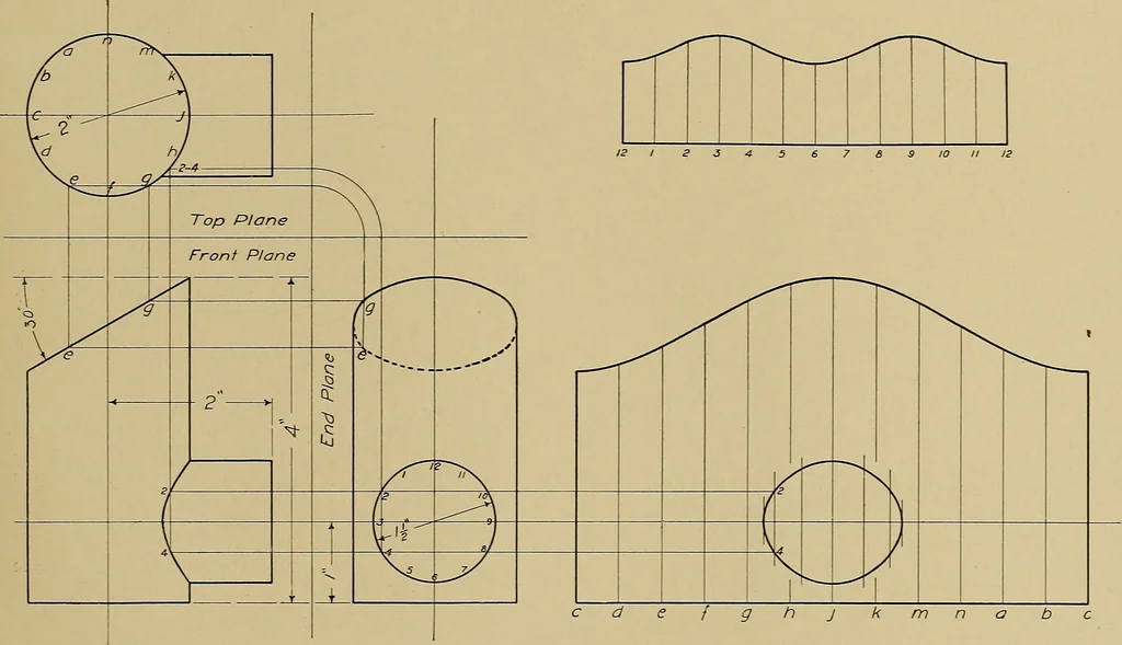 An illustration from Mechanical drawing for trade schools, 1911, leaf 64