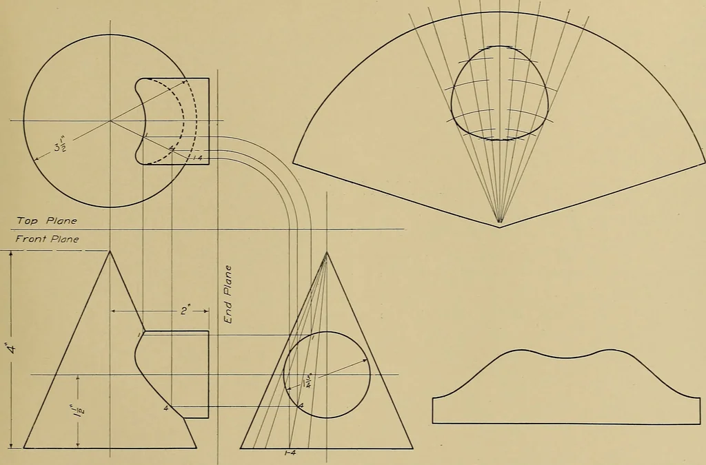 An illustration from Mechanical drawing for trade schools, 1911, leaf 66