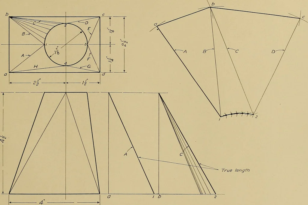 An illustration from Mechanical drawing for trade schools, 1911, leaf 68