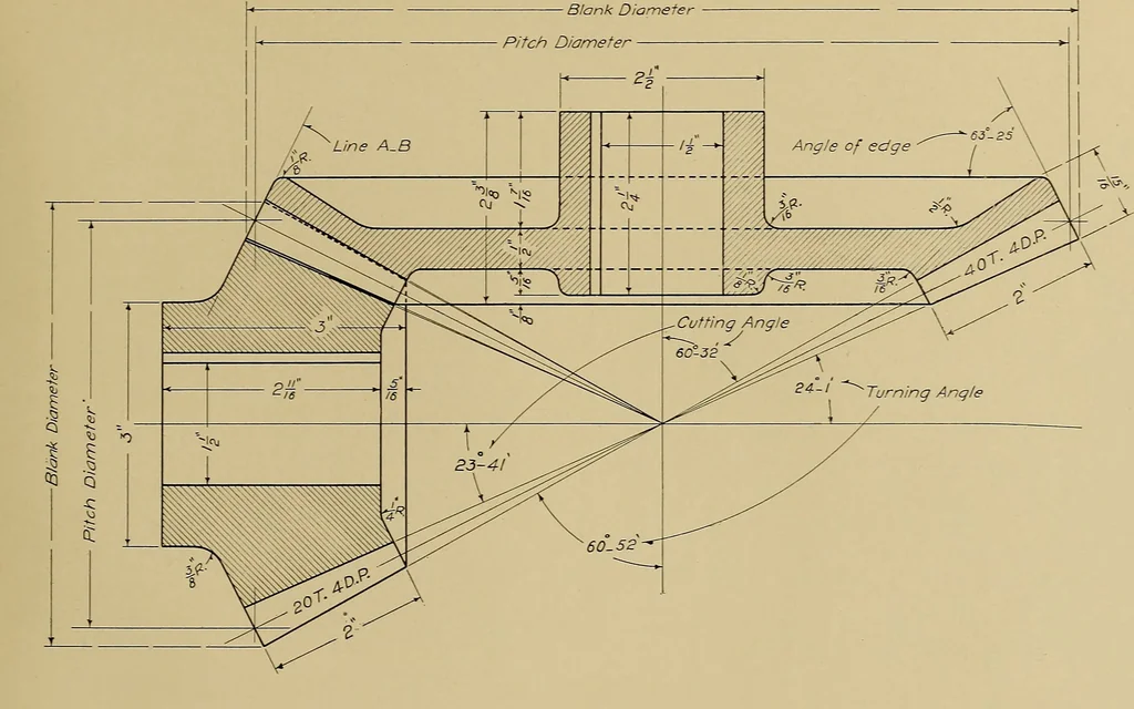 An illustration from Mechanical drawing for trade schools, 1911, leaf 72