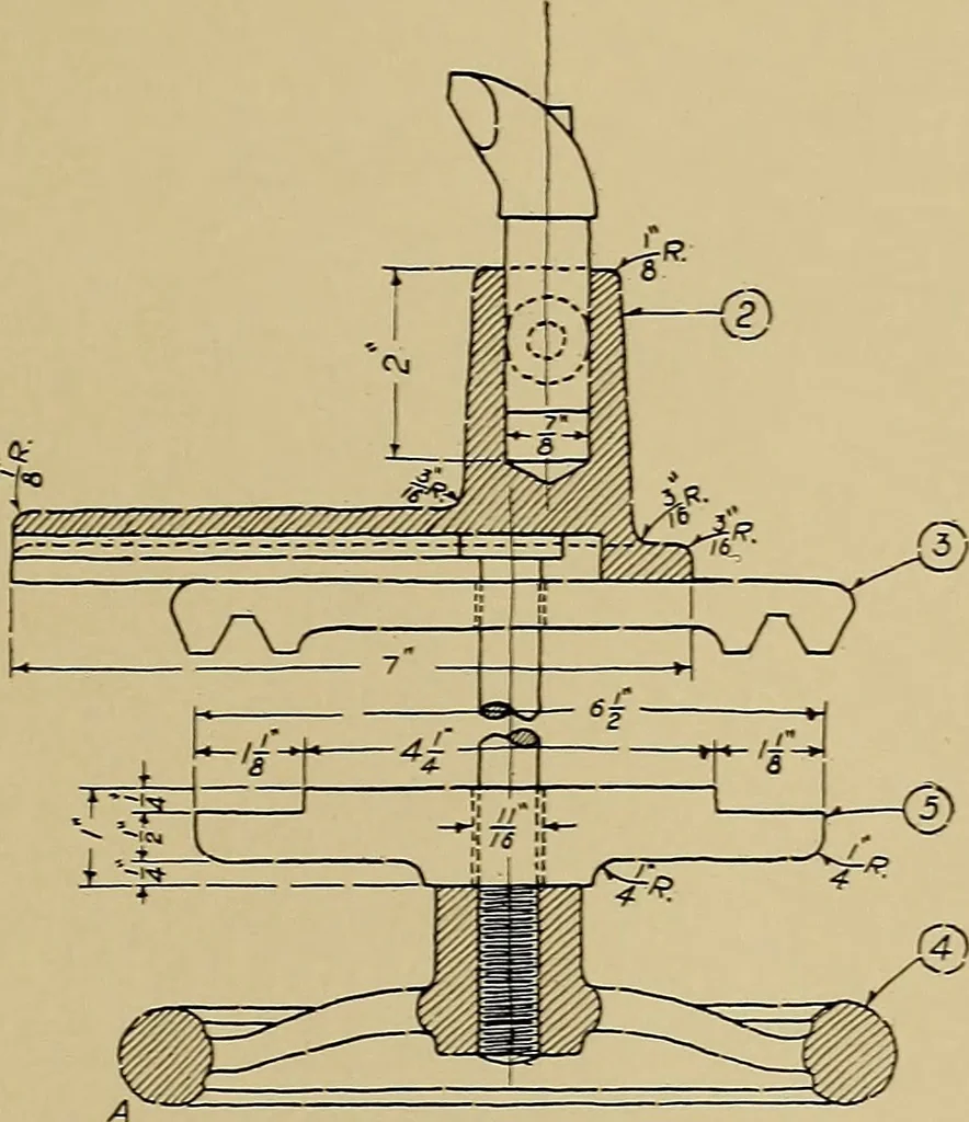 An illustration from Mechanical drawing for trade schools, 1911, leaf 80
