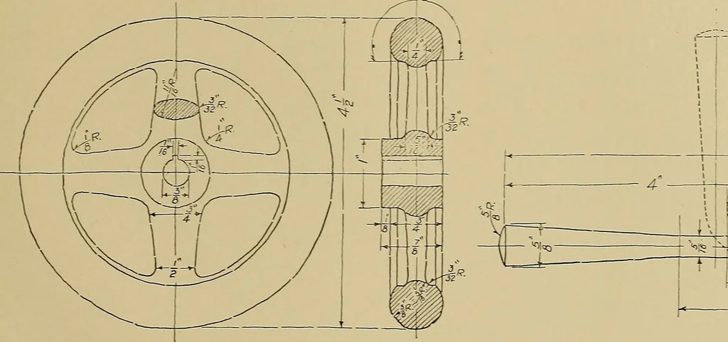 An illustration from Mechanical drawing for trade schools, 1911, leaf 82