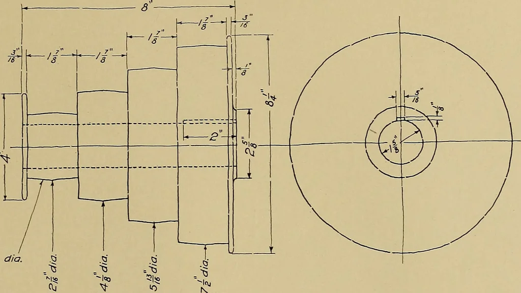 An illustration from Mechanical drawing for trade schools, 1911, leaf 88