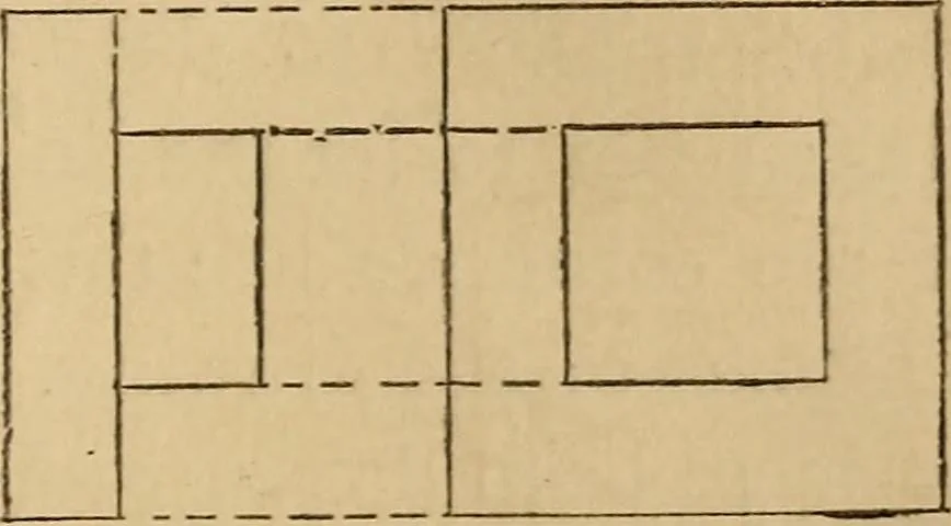 An illustration from Mechanical drawing self-taught: comprising instructions in the selection and preparation of drawing instruments, elementary instruction in practical mechanical drawing together with examples in simple geometry and elementary mechanism, including screw threads, gear wheels, mechanical motions, engines and boilers, 1883, leaf 100
