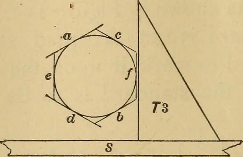 An illustration from Mechanical drawing self-taught: comprising instructions in the selection and preparation of drawing instruments, elementary instruction in practical mechanical drawing together with examples in simple geometry and elementary mechanism, including screw threads, gear wheels, mechanical motions, engines and boilers, 1883, leaf 127