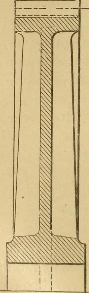 An illustration from Mechanical drawing self-taught: comprising instructions in the selection and preparation of drawing instruments, elementary instruction in practical mechanical drawing together with examples in simple geometry and elementary mechanism, including screw threads, gear wheels, mechanical motions, engines and boilers, 1883, leaf 207