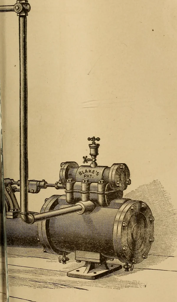 An illustration from Mechanical drawing self-taught: comprising instructions in the selection and preparation of drawing instruments, elementary instruction in practical mechanical drawing together with examples in simple geometry and elementary mechanism, including screw threads, gear wheels, mechanical motions, engines and boilers, 1883, leaf 316