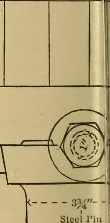 An illustration from Mechanical drawing self-taught: comprising instructions in the selection and preparation of drawing instruments, elementary instruction in practical mechanical drawing together with examples in simple geometry and elementary mechanism, including screw threads, gear wheels, mechanical motions, engines and boilers, 1883, leaf 377