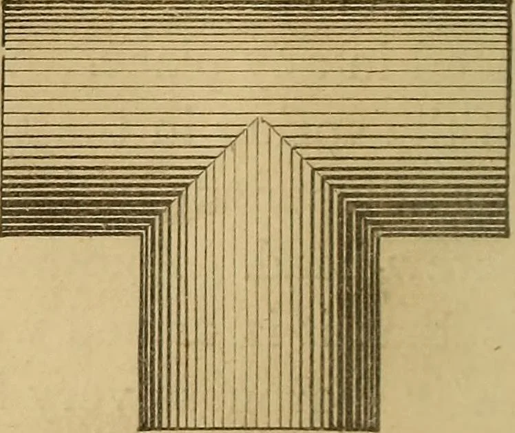 An illustration from Mechanical drawing self-taught: comprising instructions in the selection and preparation of drawing instruments, elementary instruction in practical mechanical drawing together with examples in simple geometry and elementary mechanism, including screw threads, gear wheels, mechanical motions, engines and boilers, 1883, leaf 87