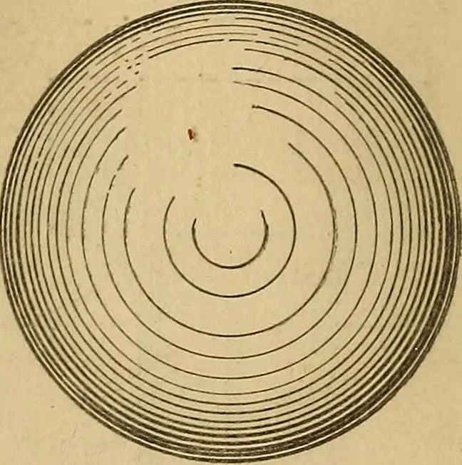 An illustration from Mechanical drawing self-taught: comprising instructions in the selection and preparation of drawing instruments, elementary instruction in practical mechanical drawing together with examples in simple geometry and elementary mechanism, including screw threads, gear wheels, mechanical motions, engines and boilers, 1883, leaf 89