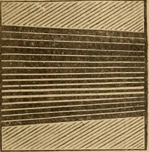 An illustration from Mechanical drawing self-taught: comprising instructions in the selection and preparation of drawing instruments, elementary instruction in practical mechanical drawing together with examples in simple geometry and elementary mechanism, including screw threads, gear wheels, mechanical motions, engines and boilers, 1883, leaf 90