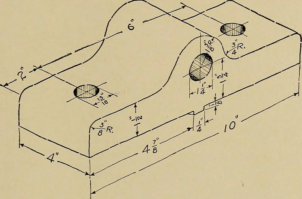 An illustration from Mechanical drawing for industrial and high schools, 1915, leaf 32