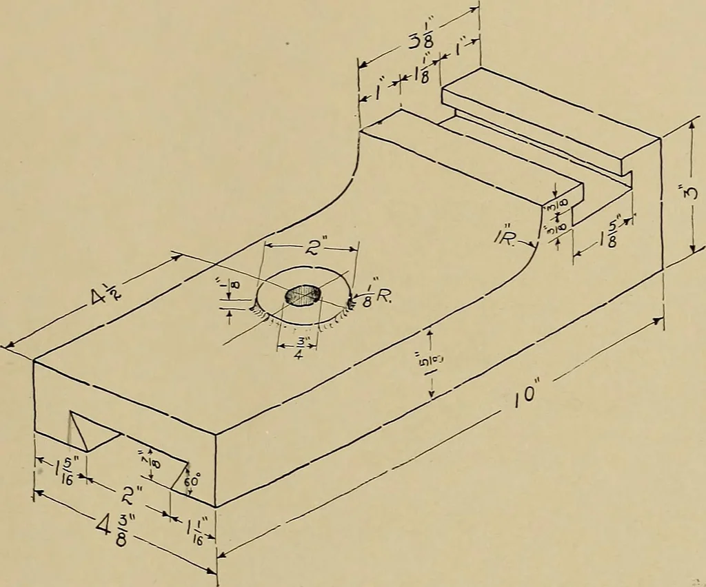 An illustration from Mechanical drawing for industrial and high schools, 1915, leaf 34
