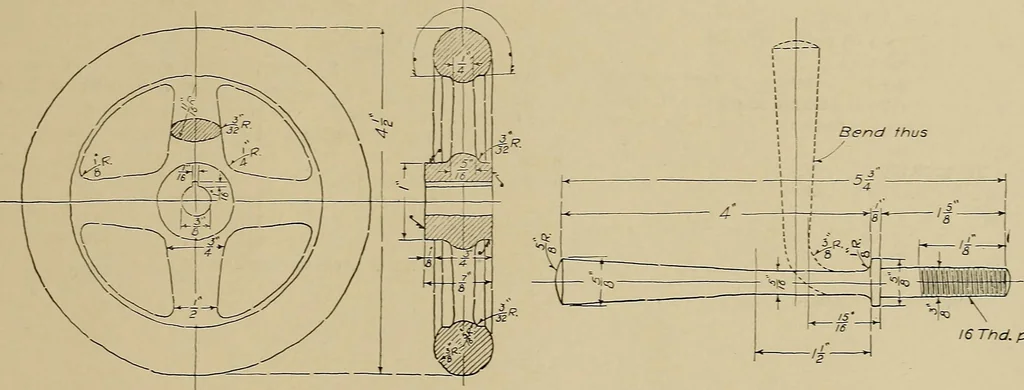 An illustration from Mechanical drawing for industrial and high schools, 1915, leaf 80