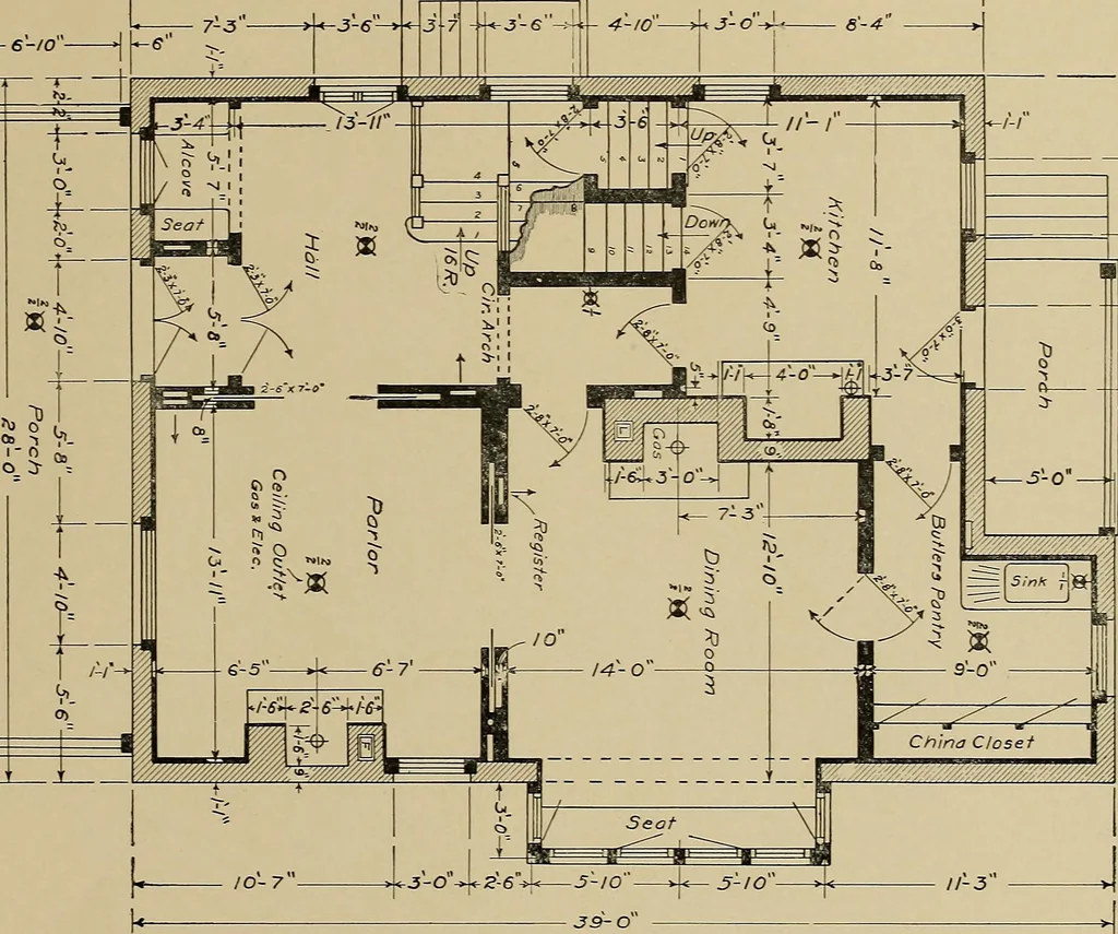 An illustration from Mechanical drawing for industrial and high schools, 1915, leaf 90