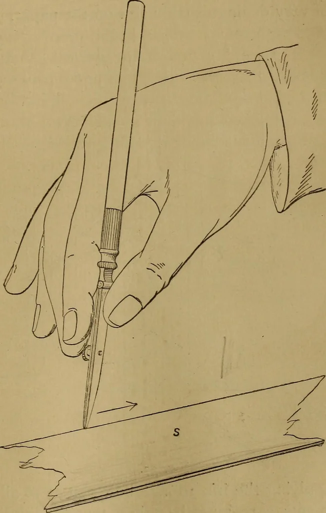 An illustration from Mechanical drawing self-taught: comprising instructions in the selection and preparation of drawing instruments. Elementary instruction in practical mechanical drawing. Together with examples in simple geometry and elementary mechanism, including screw threads, gear wheels, mechanical motions, engines and boilers, 1889, leaf 46