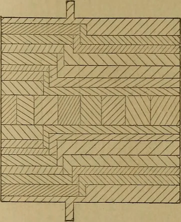 An illustration from Mechanical drawing self-taught: comprising instructions in the selection and preparation of drawing instruments. Elementary instruction in practical mechanical drawing. Together with examples in simple geometry and elementary mechanism, including screw threads, gear wheels, mechanical motions, engines and boilers, 1889, leaf 80