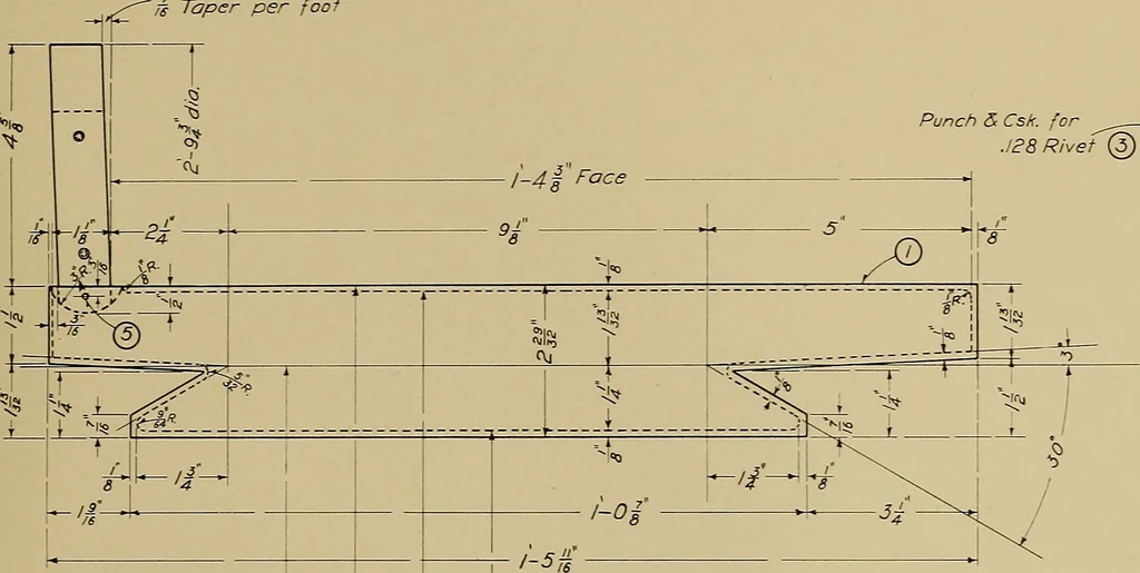 An illustration from Mechanical drawing for trade schools, 1909, leaf 104