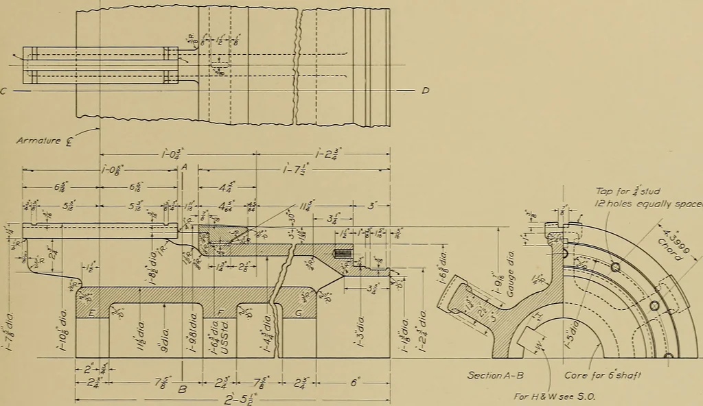 An illustration from Mechanical drawing for trade schools, 1909, leaf 110