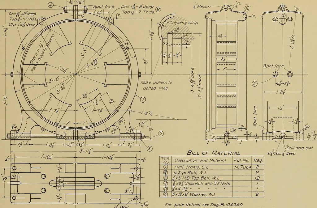 An illustration from Mechanical drawing for trade schools, 1909, leaf 114