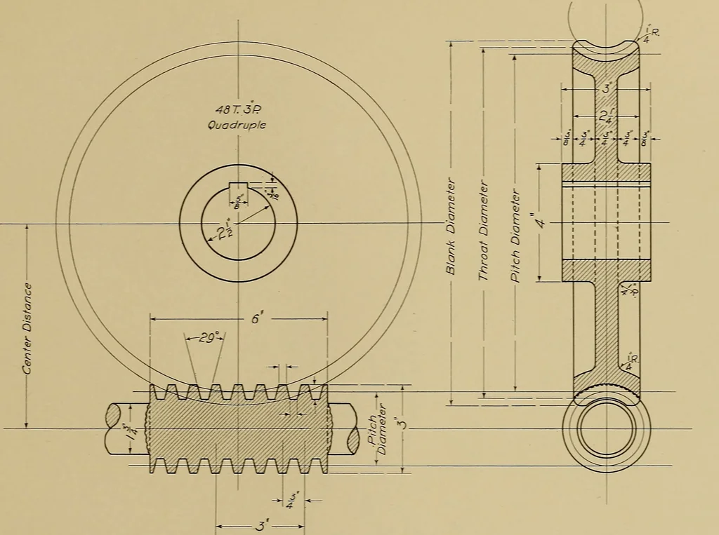 An illustration from Mechanical drawing for trade schools, 1909, leaf 116
