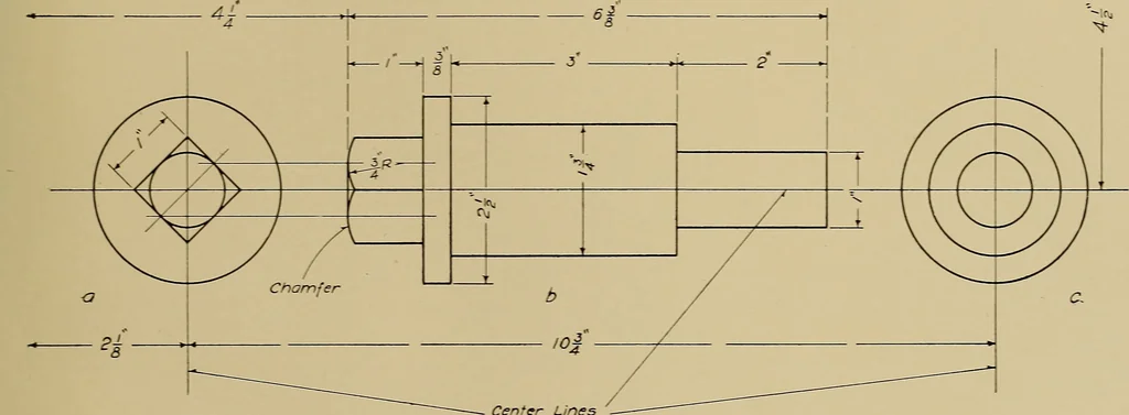 An illustration from Mechanical drawing for trade schools, 1909, leaf 16