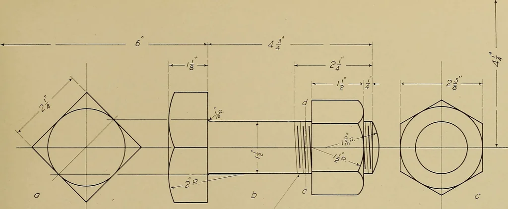 An illustration from Mechanical drawing for trade schools, 1909, leaf 18