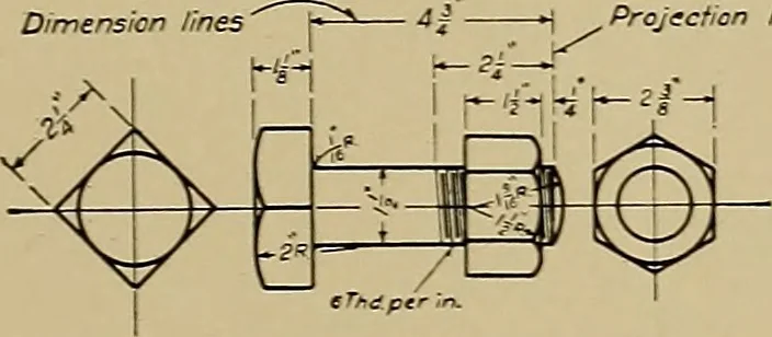 An illustration from Mechanical drawing for trade schools, 1909, leaf 28