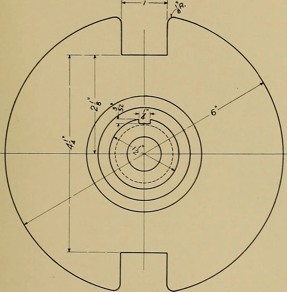 An illustration from Mechanical drawing for trade schools, 1909, leaf 32