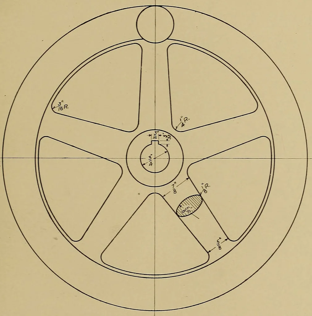 An illustration from Mechanical drawing for trade schools, 1909, leaf 40