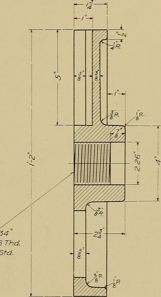 An illustration from Mechanical drawing for trade schools, 1909, leaf 42