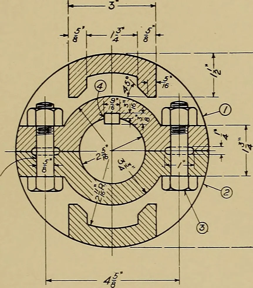 An illustration from Mechanical drawing for trade schools, 1909, leaf 46