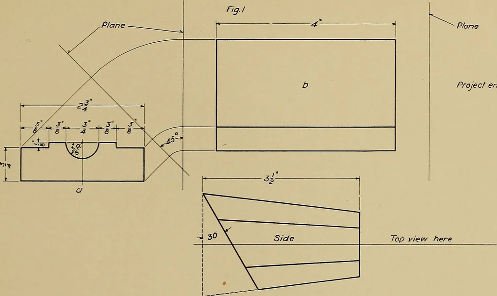 An illustration from Mechanical drawing for trade schools, 1909, leaf 48