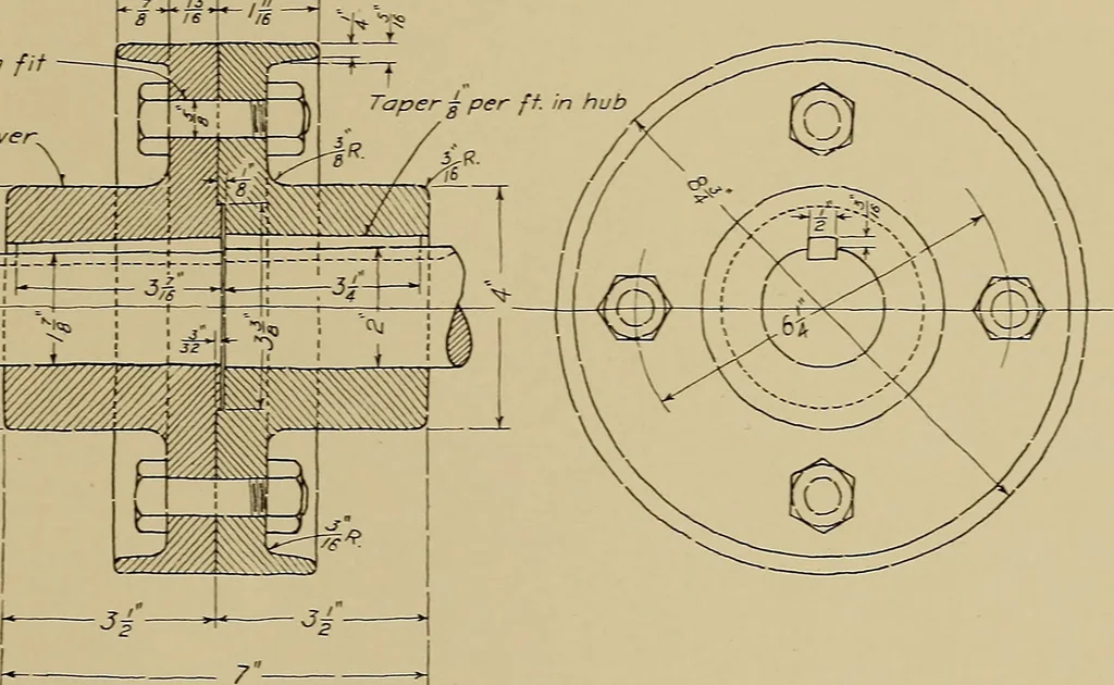 An illustration from Mechanical drawing for trade schools, 1909, leaf 50