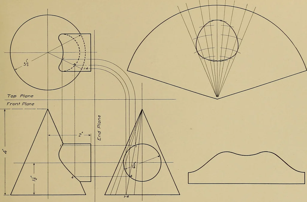 An illustration from Mechanical drawing for trade schools, 1909, leaf 66