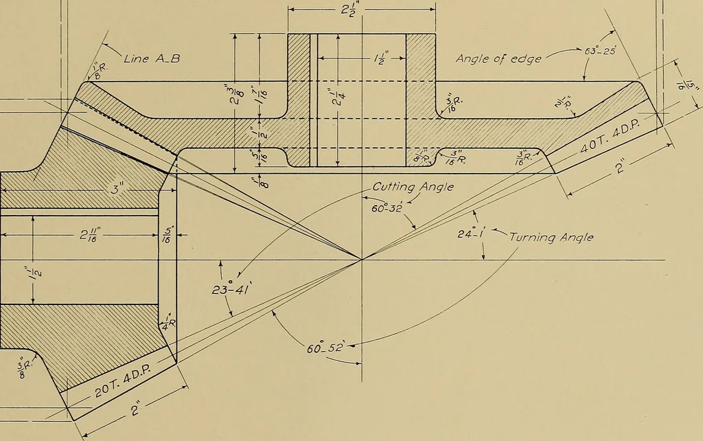 An illustration from Mechanical drawing for trade schools, 1909, leaf 72
