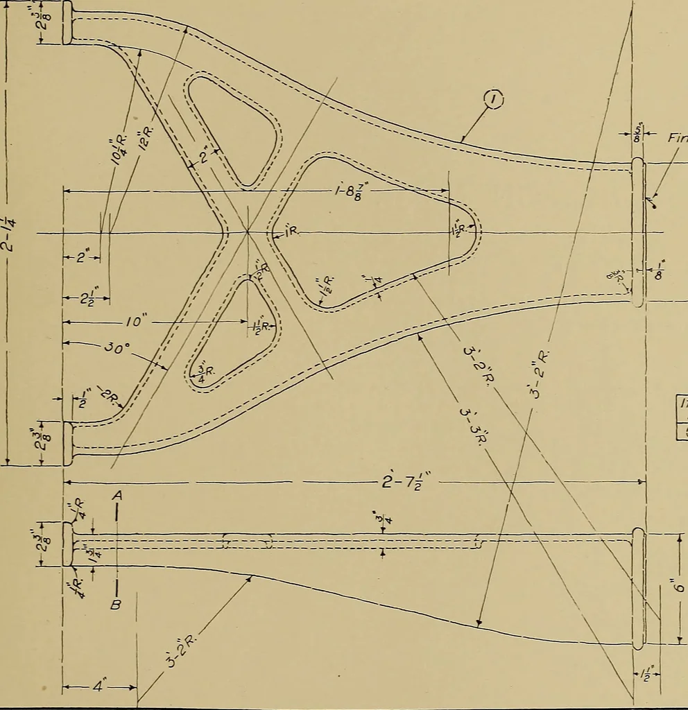 An illustration from Mechanical drawing for trade schools, 1909, leaf 74