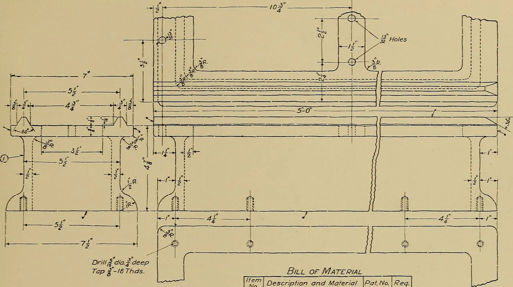 An illustration from Mechanical drawing for trade schools, 1909, leaf 76